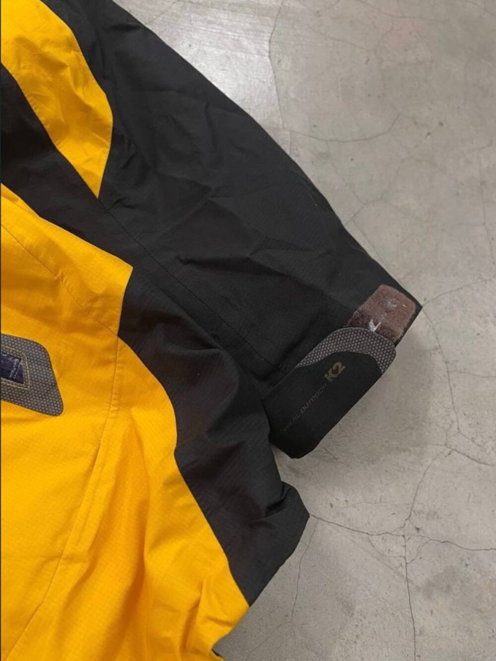 K2 Colorblock Hooded Outdoor Jacket – Yellow Black Olive Waterproof Style Jacket - Picture 6 of 7